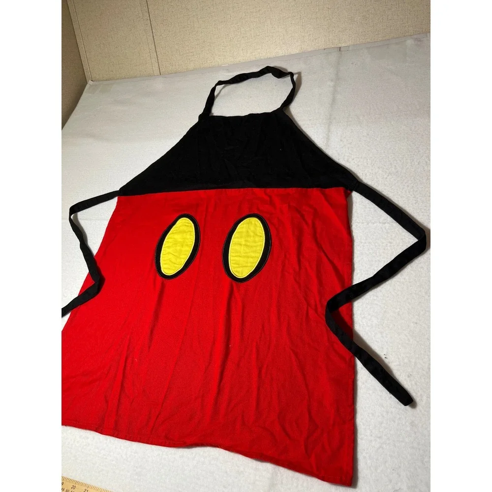 Walt Disney World Mickey Mouse Apron Disneyland Resort Red Black‎ 100% Cotton